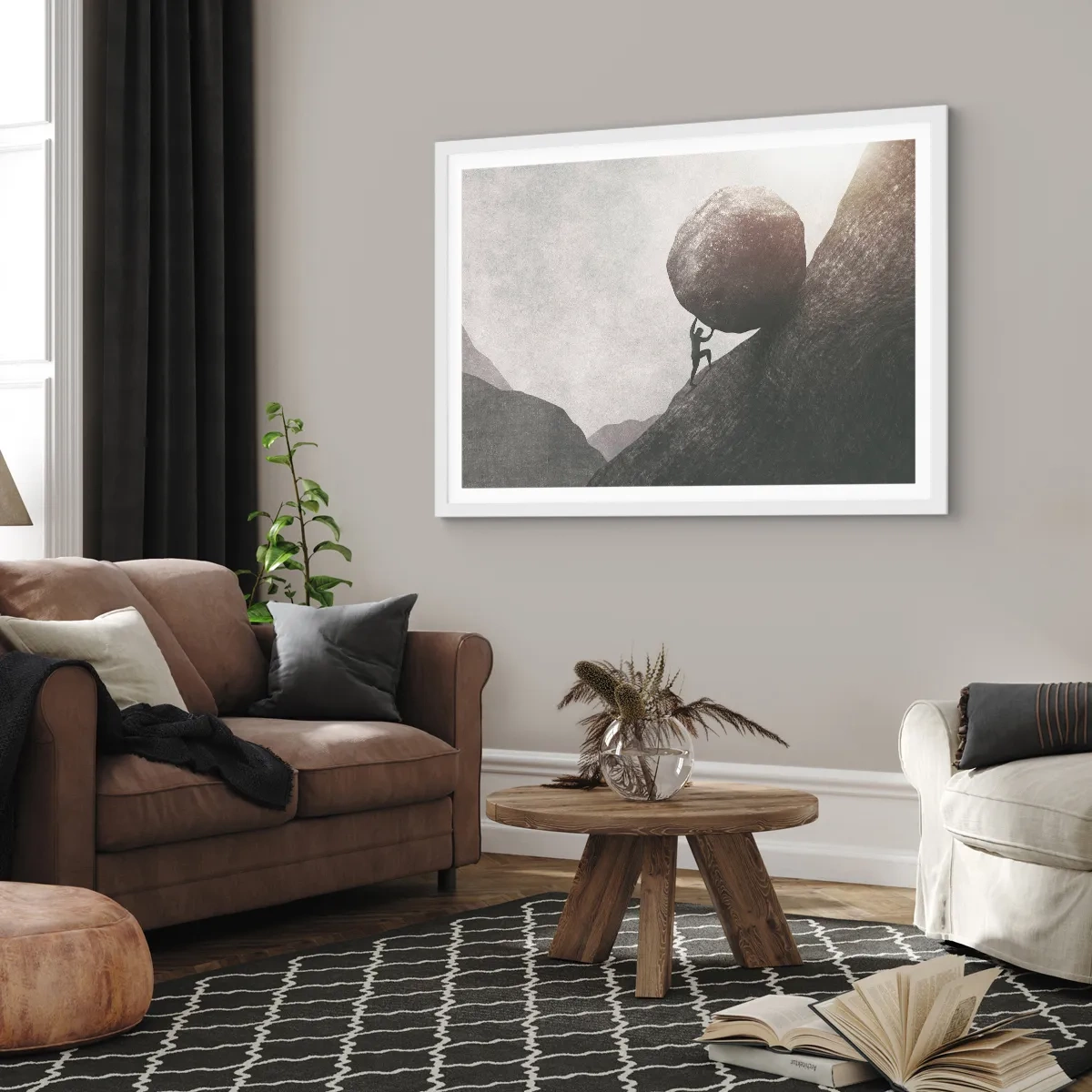 Poster în ramă albă - Cred, în ciuda așteptărilor - 70x50 cm