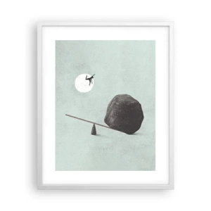 Poster în ramă albă - Visul îndeplinit - 40x50 cm