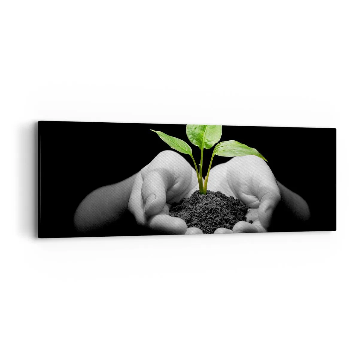 Tablou pe pânză - Iubesc natura, o protejez - 90x30 cm