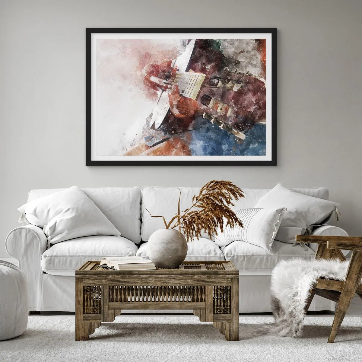 Poster în ramă neagră - Și ce părere ai? - 70x50 cm