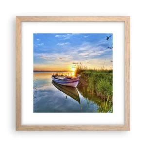 Poster în ramă de stejar deschis - Golfulețul viselor împlinite - 30x30 cm