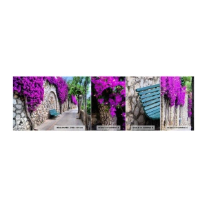 Mostră tapet Premium Canvas - Să ne întâlnim cât mai curând posibil - Oraș, Flori, Italia - 100x30 cm