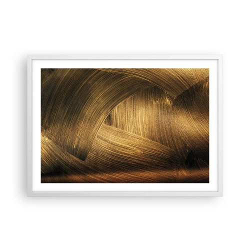 Poster în ramă albă - Într-un labirint de aur - 70x50 cm