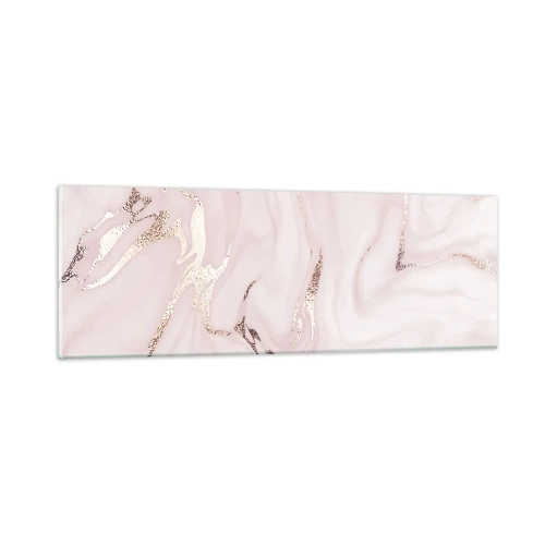 Tablou pe sticlă - În nebunia roz - 90x30 cm
