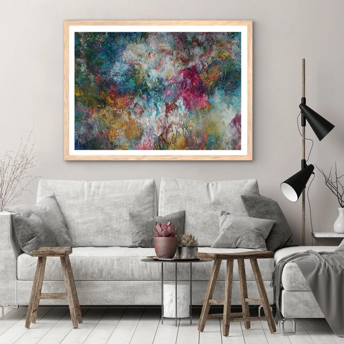 Poster în ramă de stejar deschis - În plină înflorire - 70x50 cm
