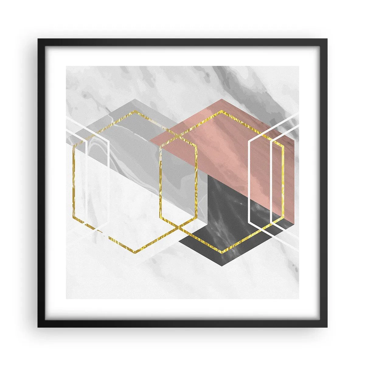 Poster în ramă neagră - Compoziția lanțului - 50x50 cm