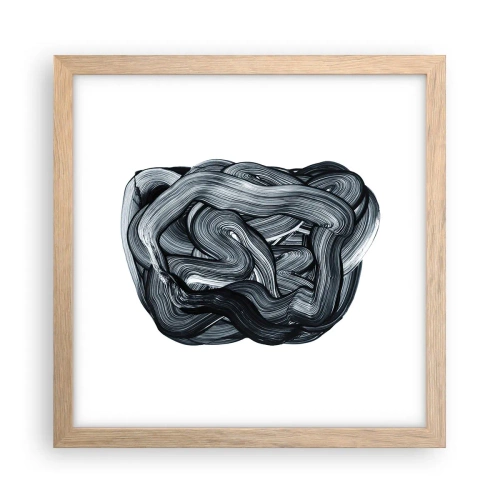 Poster în ramă de stejar deschis - Nu este atât de simplu - 30x30 cm