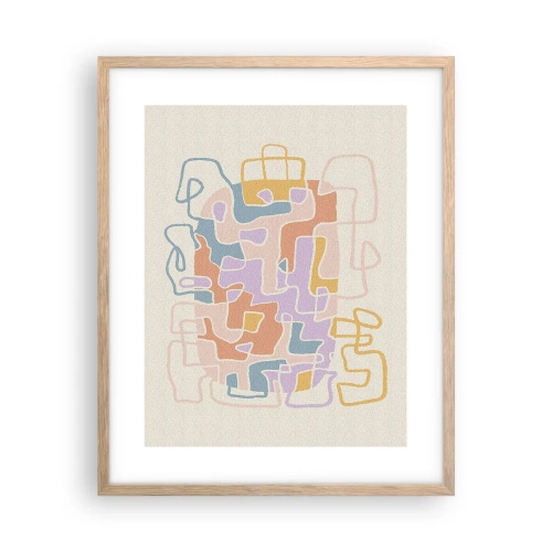 Poster în ramă de stejar deschis - Labirintul - o aventură plină de bucurie - 40x50 cm