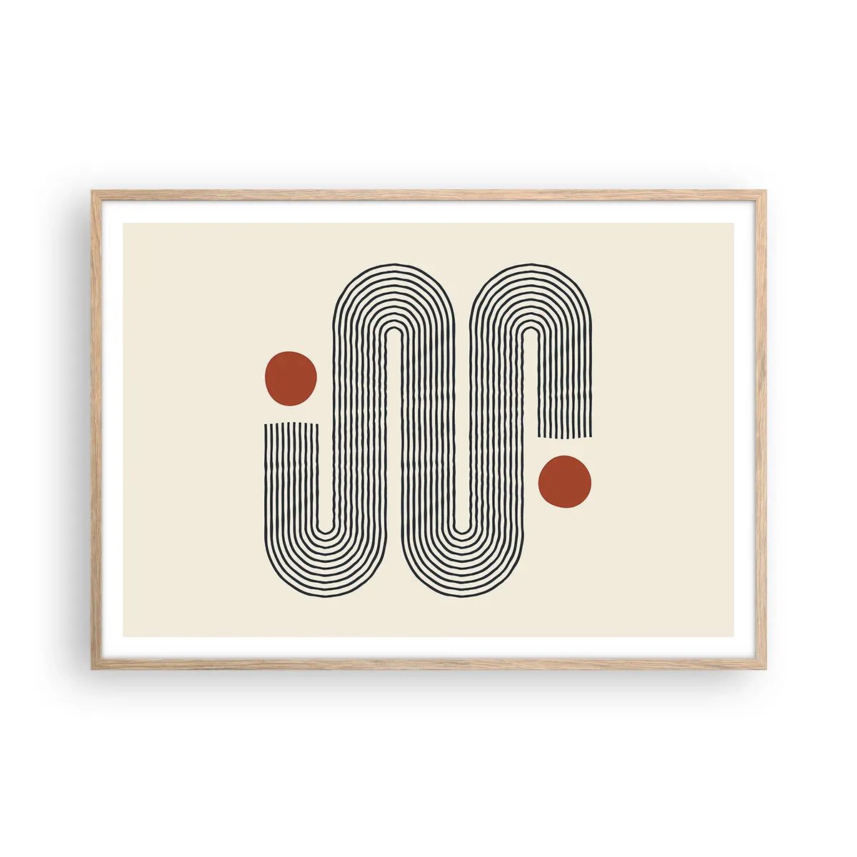 Poster în ramă de stejar deschis - De la început până la sfârșit - 100x70 cm