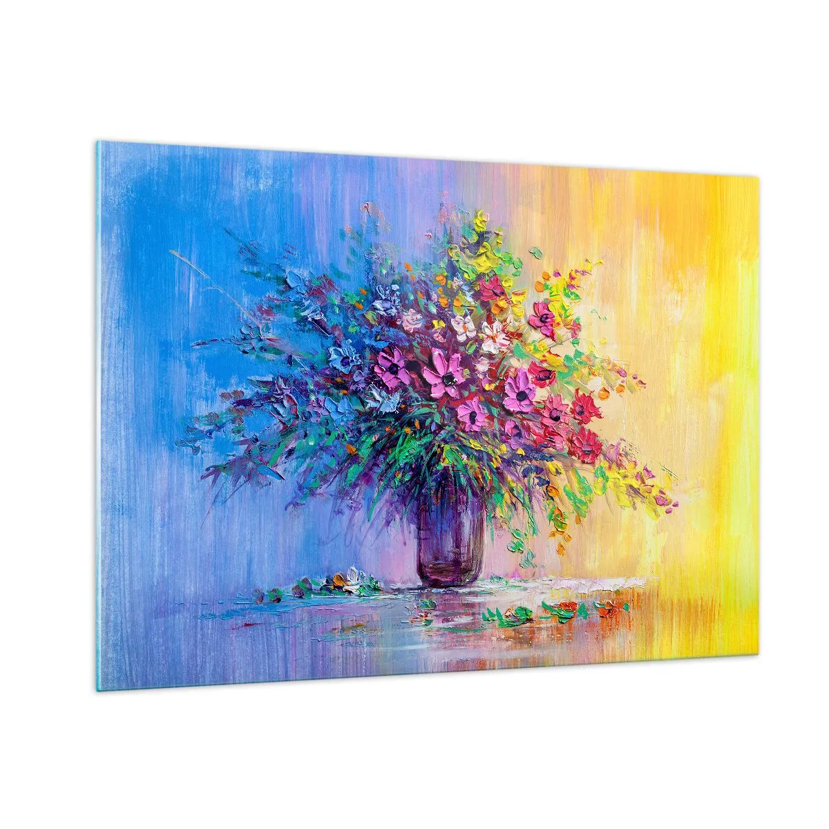 Tablou pe sticlă - Darul unei pajiști de vară - 100x70 cm