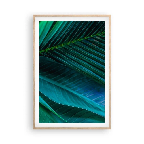 Poster în ramă de stejar deschis - Anatomia verdelui - 61x91 cm