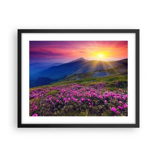 Poster în ramă neagră - ... Și peste tot în jur se simte un miros de jneapăn și parfum de ierburi... - 50x40 cm