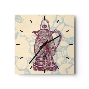 Ceas de perete - Ceas pe sticlă - Frumusețea vieții de zi cu zi - 30x30 cm