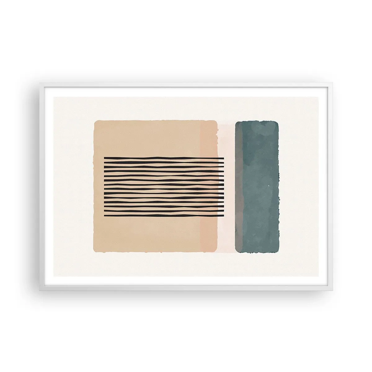 Poster în ramă albă - Totul este în regulă - 100x70 cm