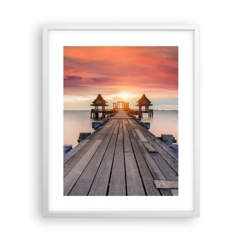 Poster în ramă albă - Vestul la est - 40x50 cm