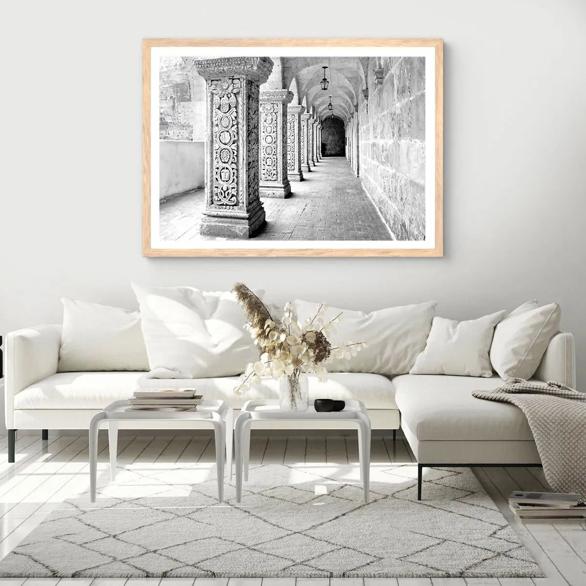 Poster în ramă de stejar deschis - Și încotro…? - 100x70 cm