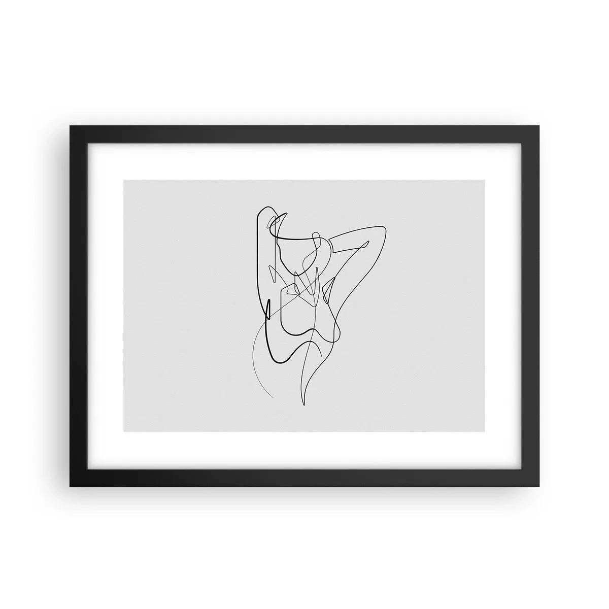 Poster în ramă neagră - Cine ești tu? - 40x30 cm