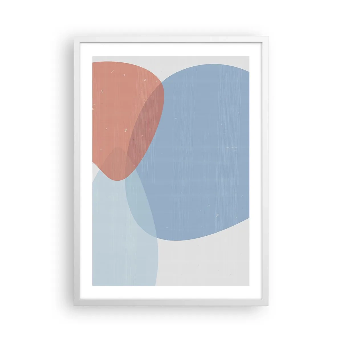 Poster în ramă albă - Relații pastelate - 50x70 cm