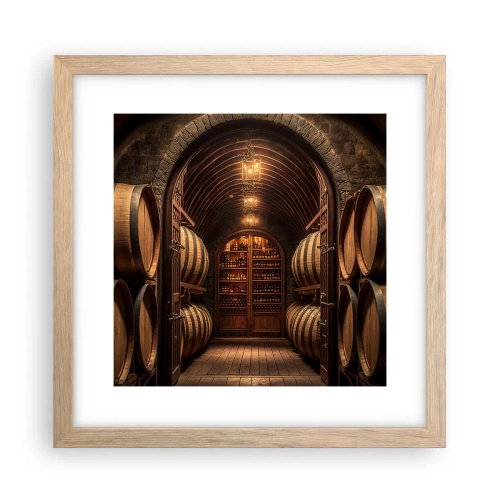 Poster în ramă de stejar deschis - Beciul cu atmosferă - 30x30 cm