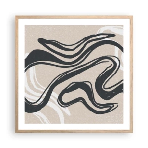 Poster în ramă de stejar deschis - Expresie multiplicată - 60x60 cm