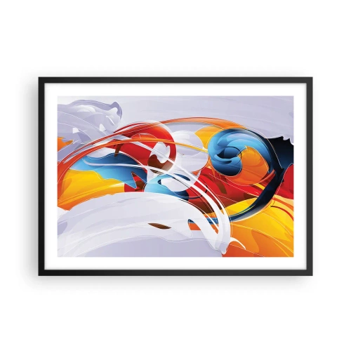 Poster în ramă neagră - Dansul elementelor - 70x50 cm