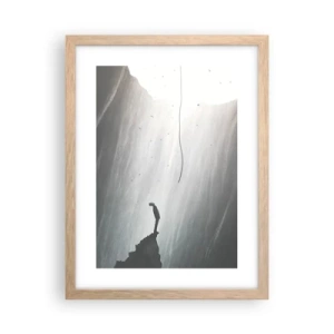 Poster în ramă de stejar deschis - Există întotdeauna o cale de ieșire - 30x40 cm