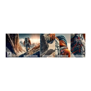 Mostră de Tapet Standard Eco - Războinic singuratic - Alpi, Alpinism, Munţi - 100x30 cm