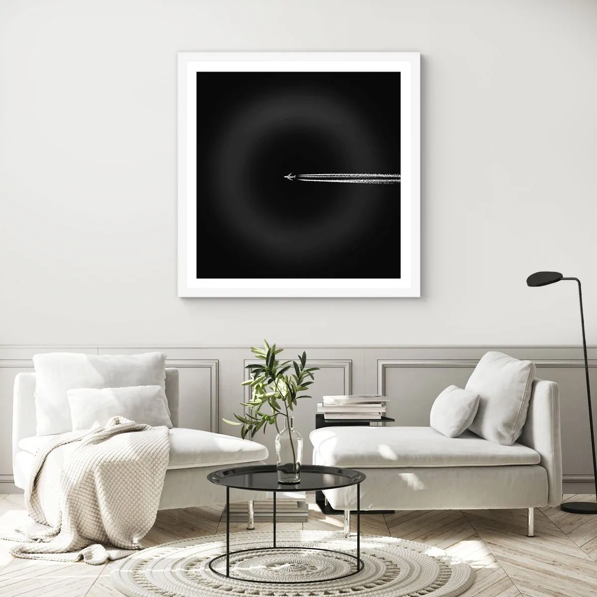 Poster în ramă albă - Într-o altă dimensiune - 60x60 cm