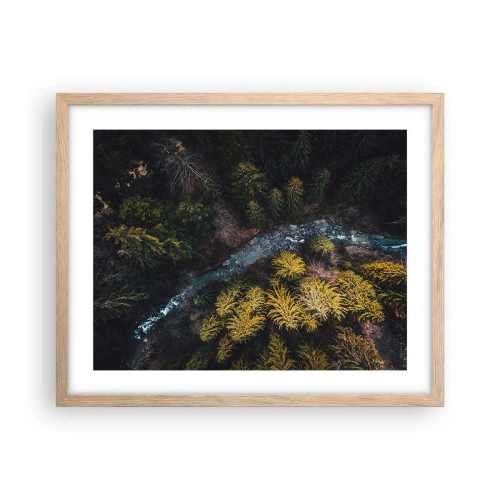 Poster în ramă de stejar deschis - Rapid și mai rapid - 50x40 cm