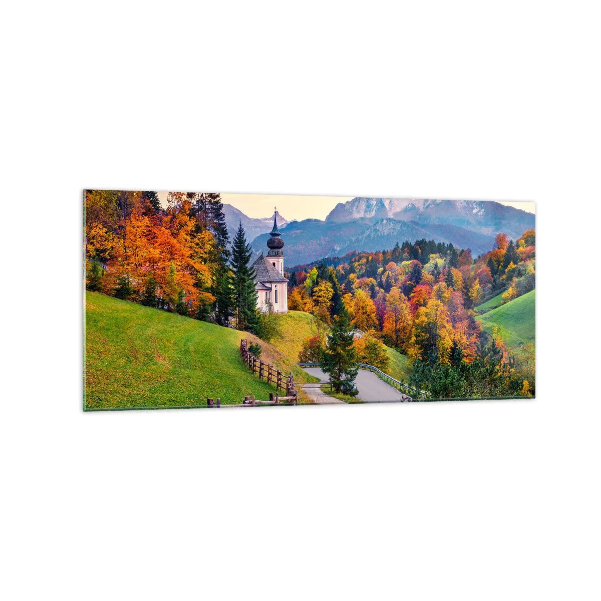 Tablou pe sticlă - Un peisaj ca o pictură - 120x50 cm