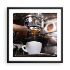 Poster în ramă neagră - Cel mai bun moment al zilei - 50x50 cm