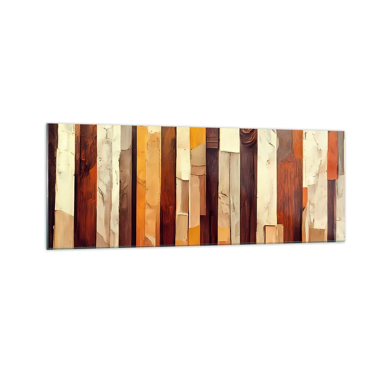 Tablou pe sticlă - Imnul copacilor din pădure - 140x50 cm