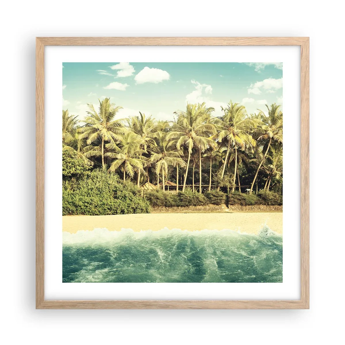 Poster în ramă de stejar deschis - Ce zici de aici? - 50x50 cm