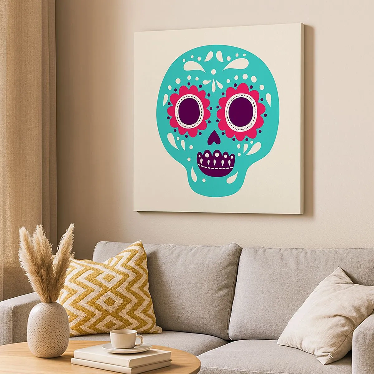 Tablou pe pânză - Viața - distracție până la moarte - 30x30 cm