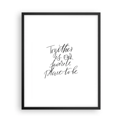 Poster în ramă neagră - O simți și tu? - 40x50 cm