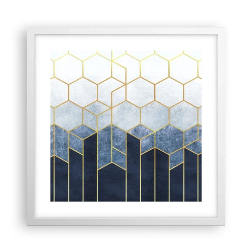 Poster în ramă albă - Compoziție în ritm sincopat - 40x40 cm