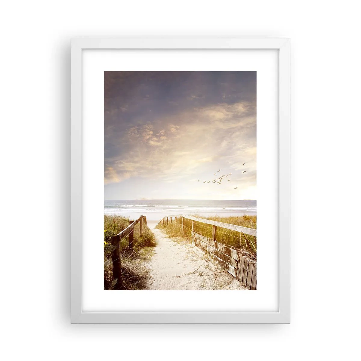 Poster în ramă albă - Spațiu pentru liniște - 30x40 cm