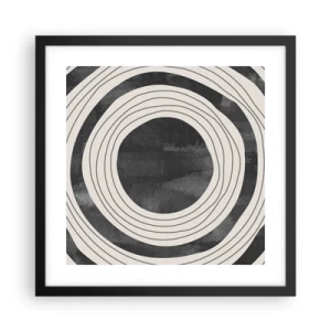 Poster în ramă neagră - Direct la subiect - 40x40 cm