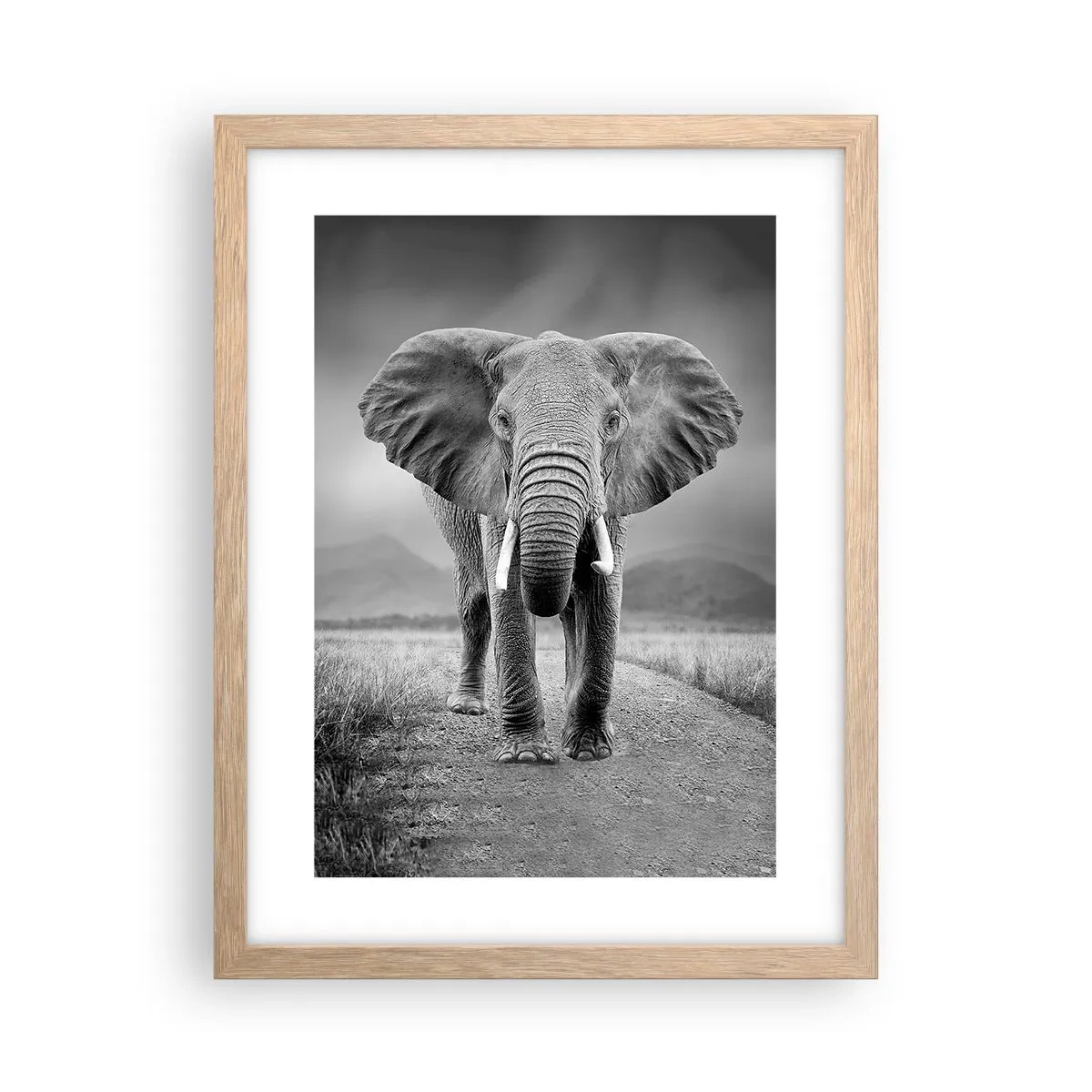 Poster în ramă de stejar deschis - Gazda te salută - 30x40 cm