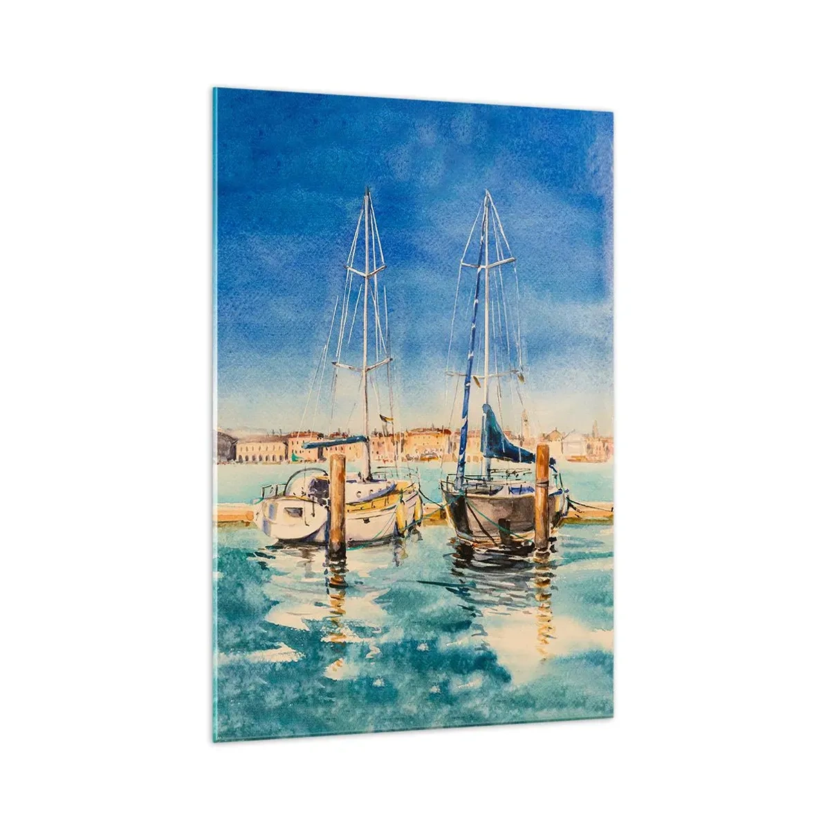 Tablou pe sticlă - Laguna însorită - 70x100 cm