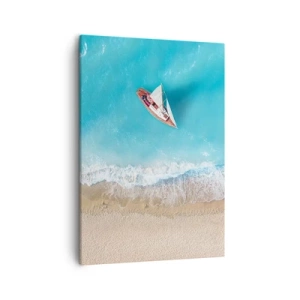 Tablou pe pânză - La frontieră dintre albastru și auriu - 50x70 cm