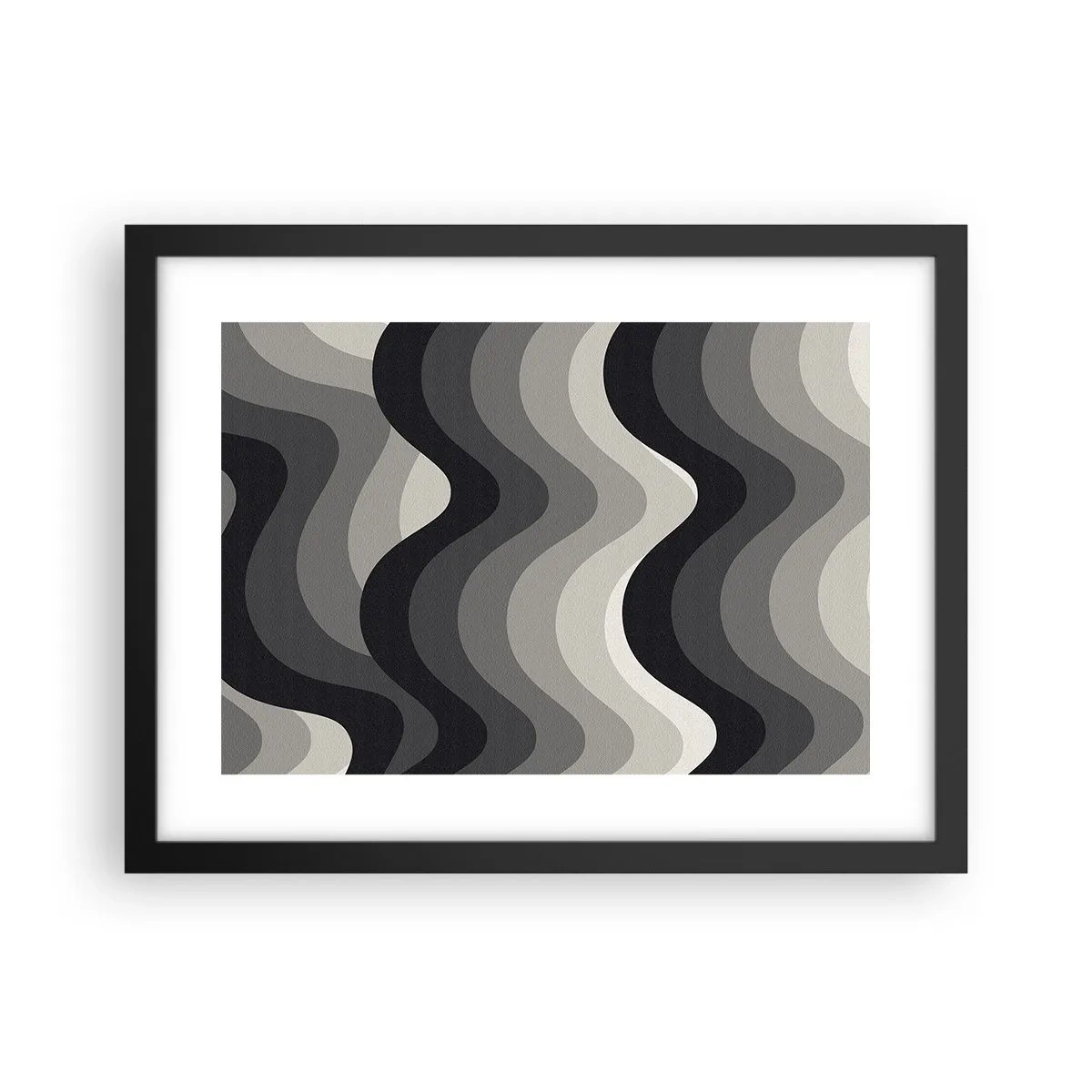 Poster în ramă neagră - Val după val - 40x30 cm