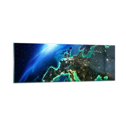 Tablou pe sticlă - O Europă scânteietoare - 90x30 cm