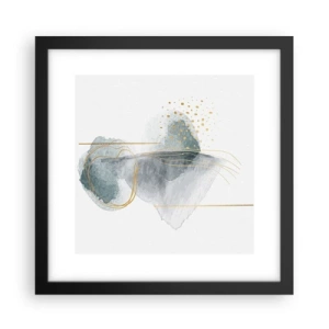 Poster în ramă neagră - Despre relația dintre gri și auriu - 30x30 cm