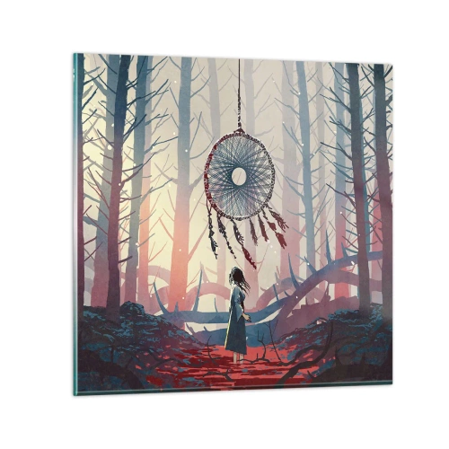 Tablou pe sticlă - Ritualul secret al fericirii - 30x30 cm