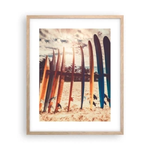 Poster în ramă de stejar deschis - Noapte bună, până mâine - 40x50 cm