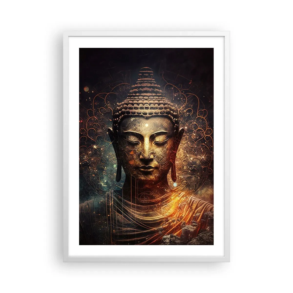 Poster în ramă albă - Echilibru spiritual - 50x70 cm