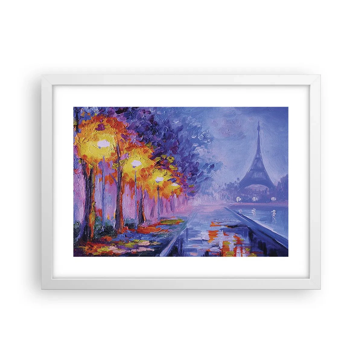 Poster în ramă albă - O plimbare de vis - 40x30 cm