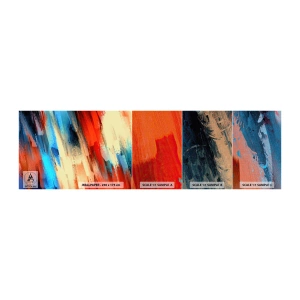 Mostră tapet Premium Canvas - O cascadă de culori - Abstracția, Bucată, Model modern - 100x30 cm