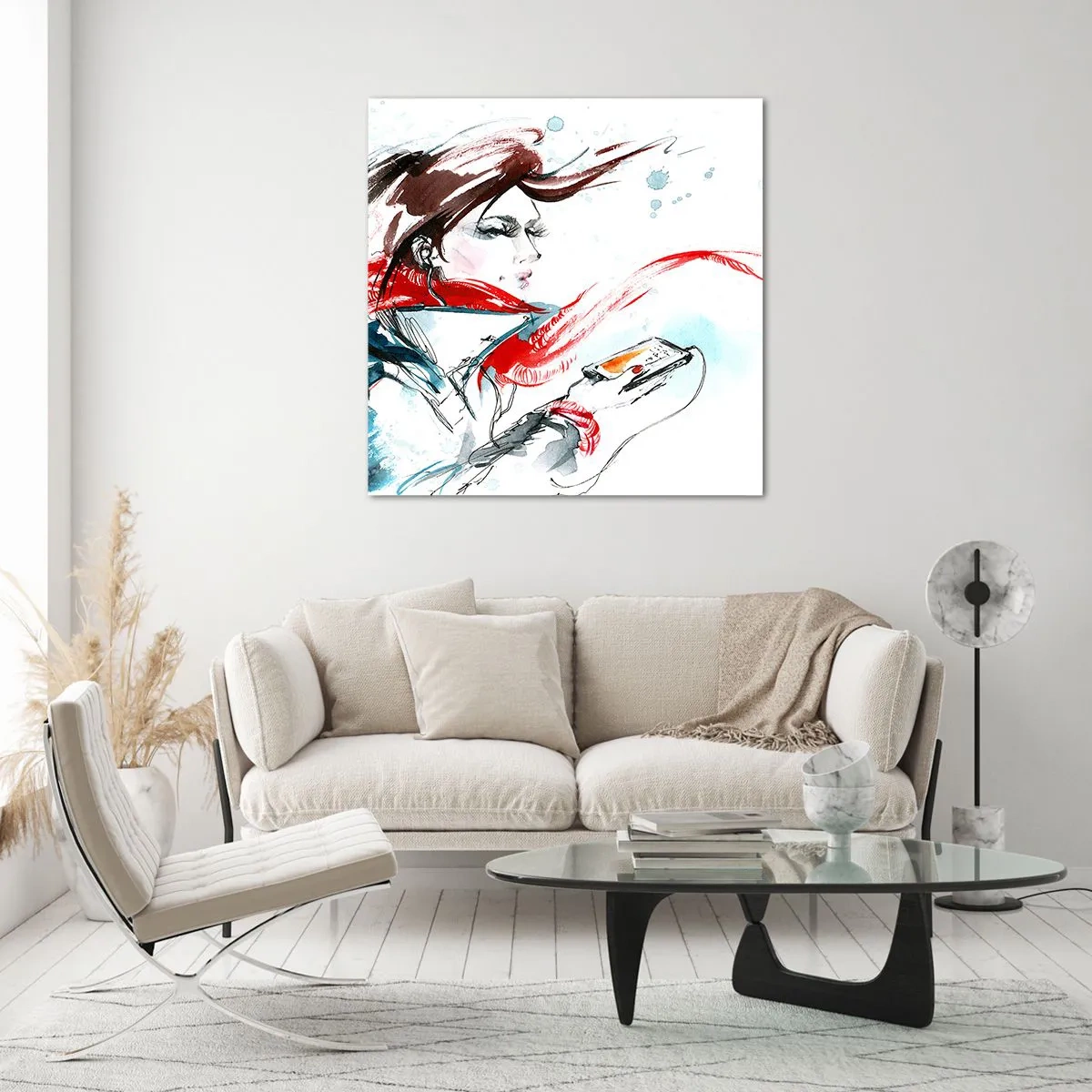 Tablou pe sticlă - Ceva cântă în mine - 30x30 cm